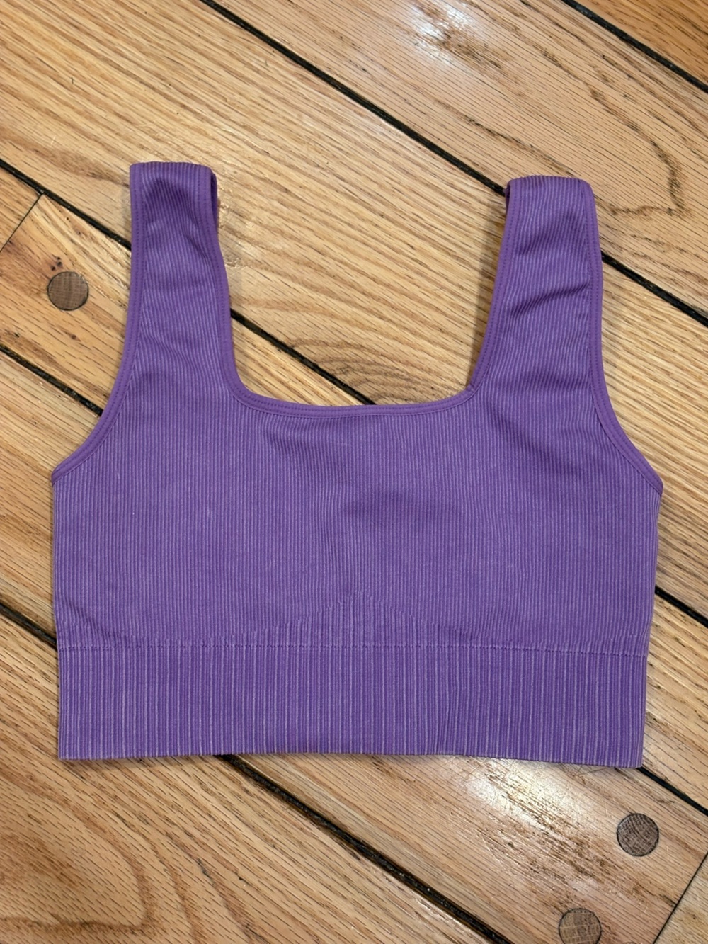 JoyLab Lilac Ribbed Scoop Sports Bra size small purple